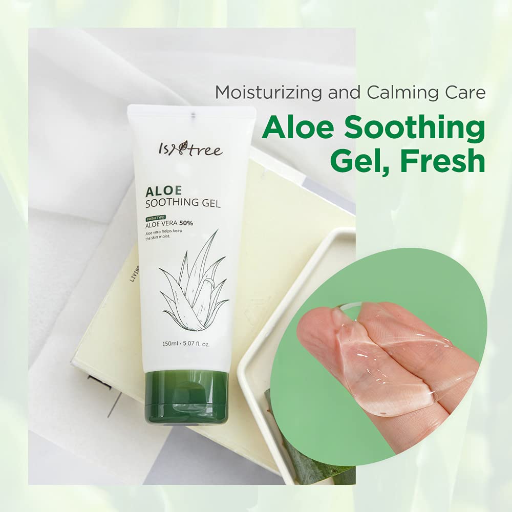 IsNtree Gel calmante ALOE, FRESH 5.07Fl Oz Aloe Vera Humectante  Cosméticos Coreanos