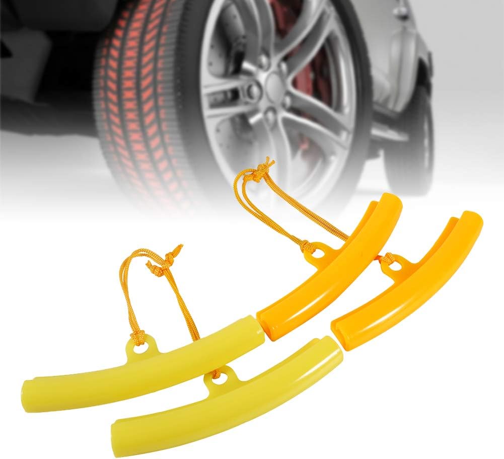 Qiilu Juego de 5 protectores de llanta, cambiador de neumáticos de automóvil, protector de llanta de neumáticos, herramienta de ahorro de bordes