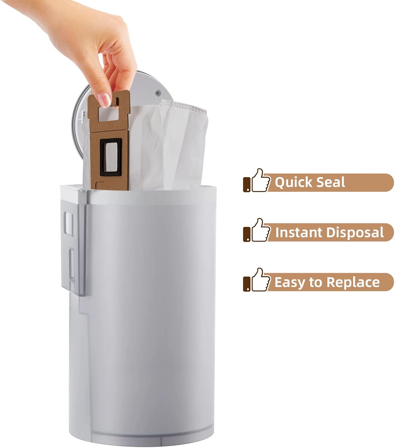 Bolsa de polvo para aspiradora Roborock S7  S7+ Base de vacío automático, bolsa de repuesto de gran capacidad de 3 L (4 unidades)