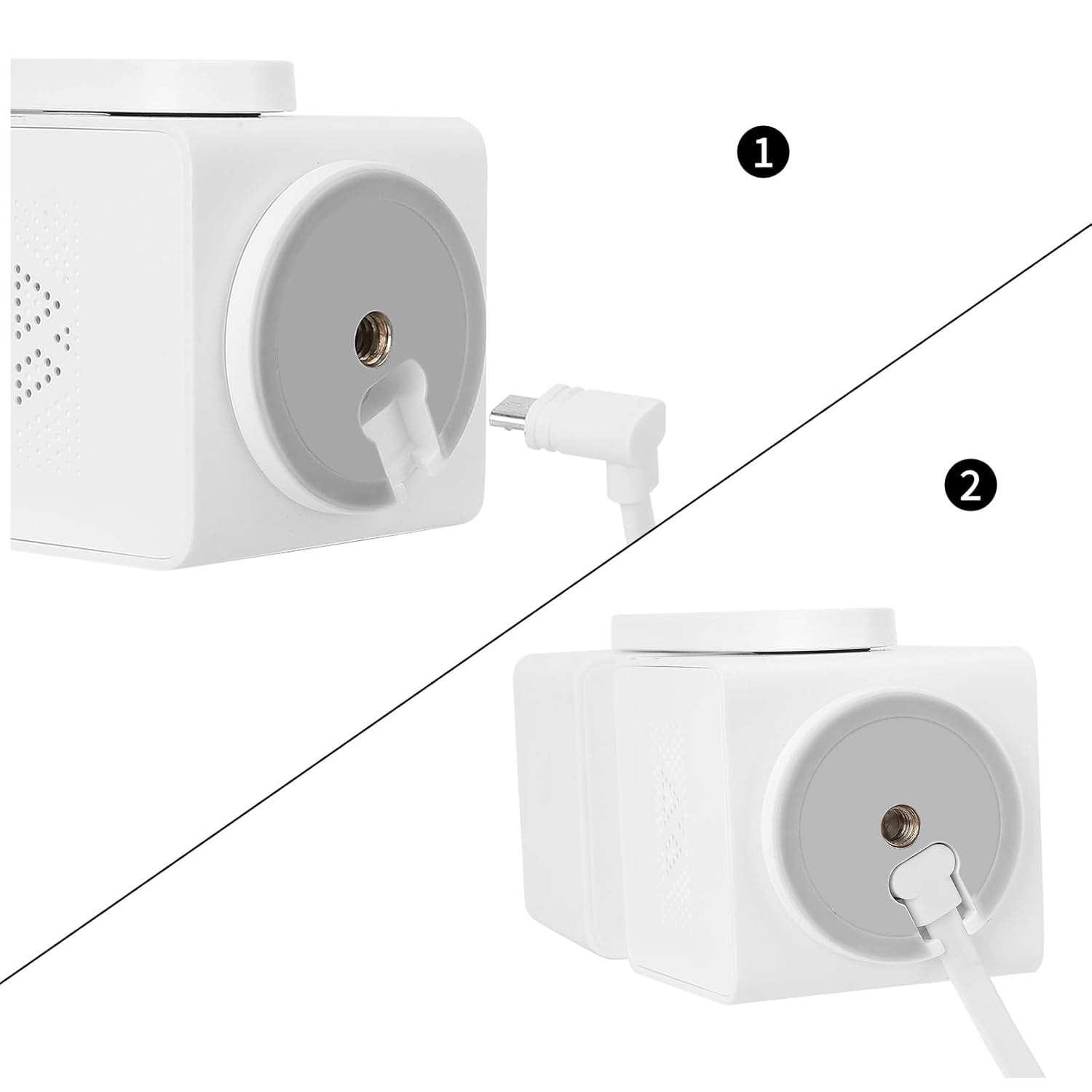 Paquete de 2 cables de extensión micro USB en forma de L compatibles con WYZE Cam Pan V3, cable de carga de extensión de 90 grados de 10 pies3M,