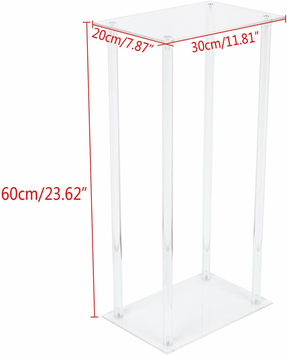 Fetcoi 10 centros de mesa elegantes de acrílico de cristal, centros de mesa de boda para mesas, decoración de boda, jarrón alto moderno, columna,