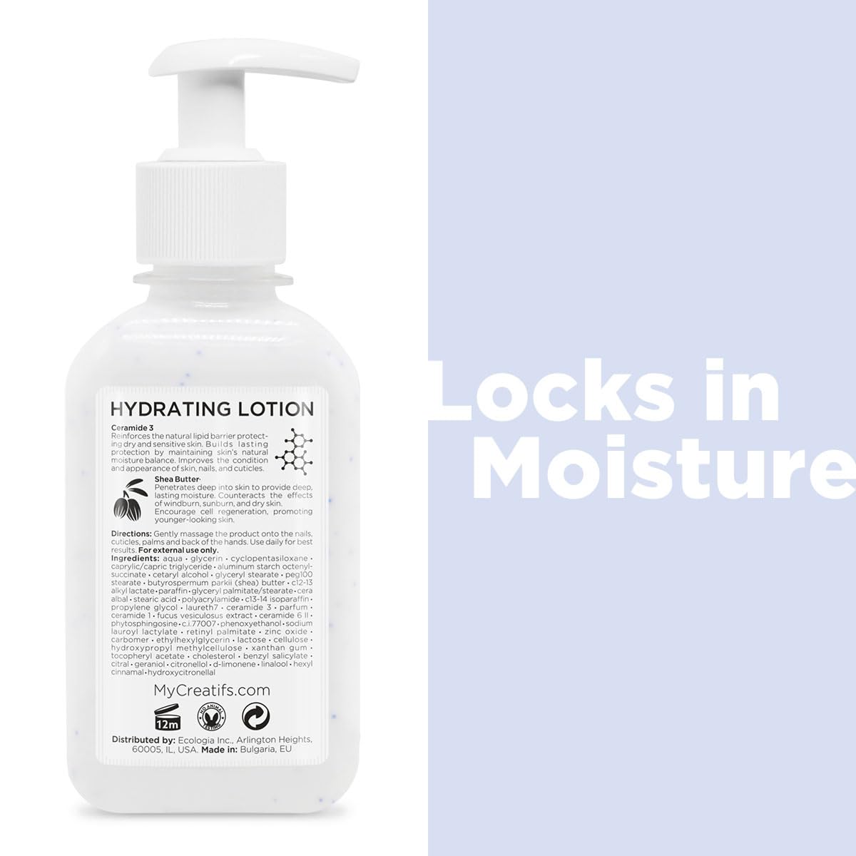 Cosmétiques Créatifs Loción hidratante para manos secas, uñas y cutículas, 8.5 onzas líquidas, cuidado de la piel hidratante diario para pieles