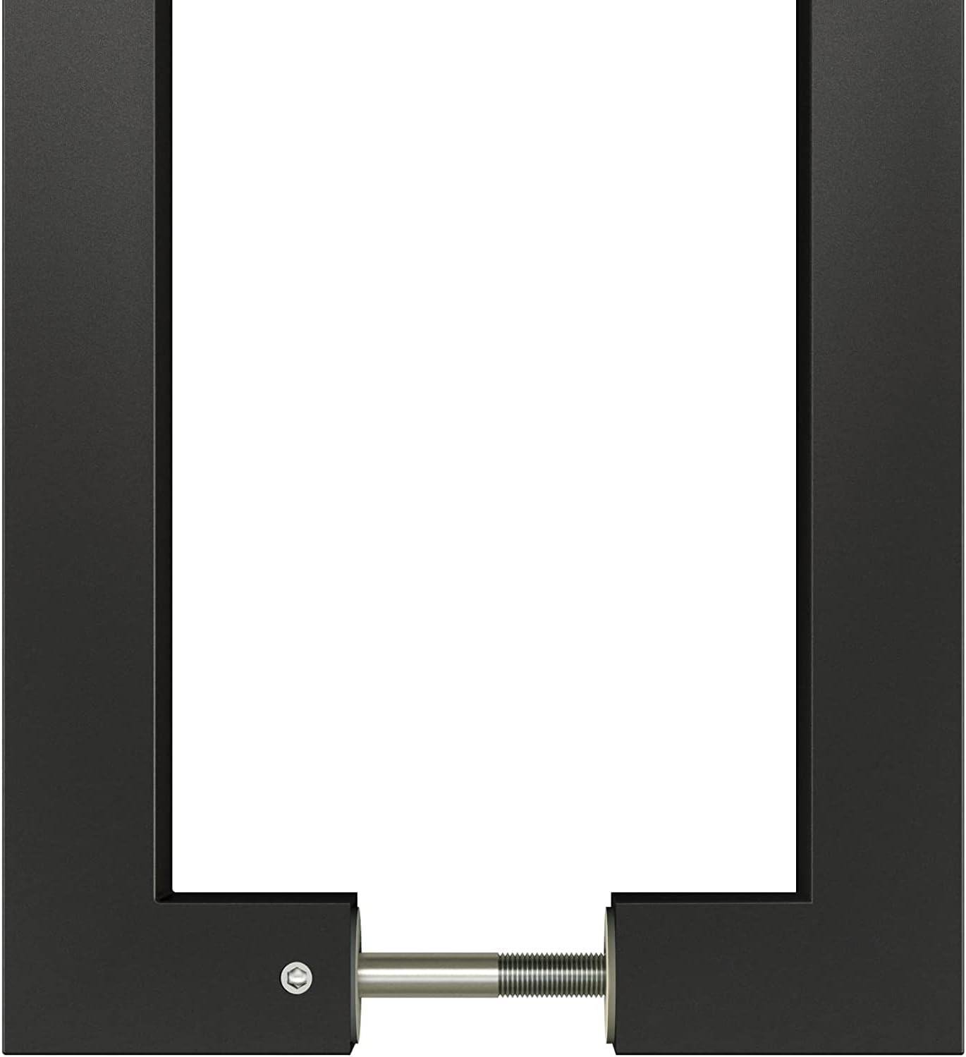 BARNSMITH Manija de empuje para puerta de granero de 24 pulgadas, manija cuadrada de puerta comercial, forma rectangular de acero inoxidable,