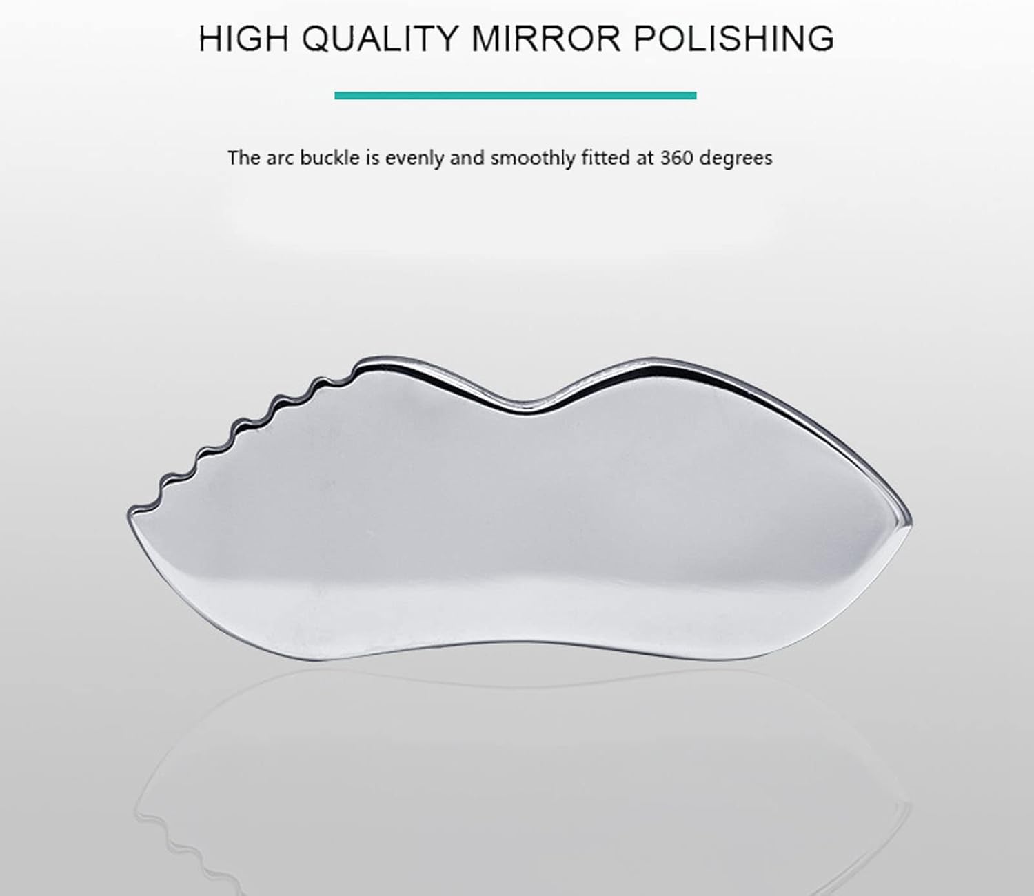 Gua Sha de acero inoxidable para el cuidado de la piel facial, herramienta de masaje raspado con dientes de peine  Masaje facial, utilizado para