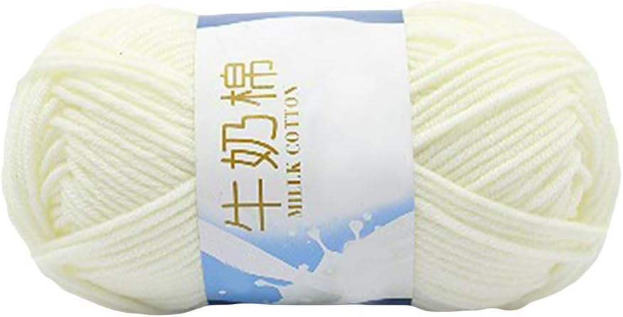 1.76 oz Mezcla de Algodón Crochet Tejer Ropa de Bebé Bufanda Sombrero Suéter Hilo de Lana Educación Juguete Almohada Negro