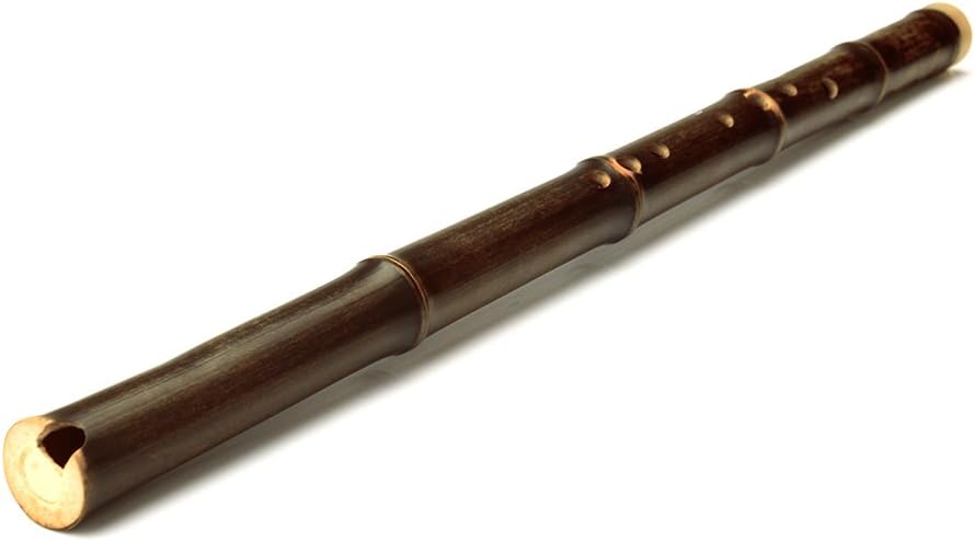 Flauta de bambú vertical marrón original Instrumento musical chino tradicional Xiao