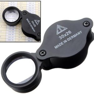 Lupa de cristal de lupa 30X lupa plegable bolsillo lupa para pasatiempos manualidades hogar trabajo joyería detección identificación Lupa de cristal de lupa 30X lupa plegable bolsillo lupa para pasatiempos manualidades hogar trabajo joyería detección identificación