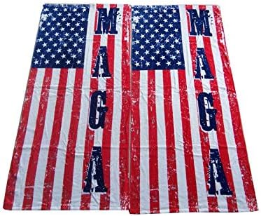 Variety To Go Toallas de playa, toalla de playa con bandera de Estados Unidos, toallas de baño grandes MAGA, toallas de baño 100% algodón, toallas