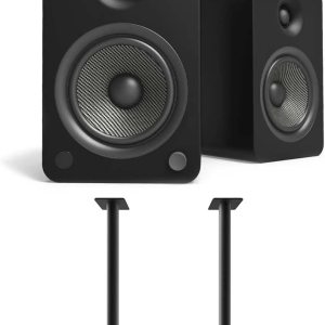 Kanto YU6MB – Altavoces de estantería de 200 W con Bluetooth, negro mate (par) SP26PL Soportes de altura fija de 26 pulgadas para altavoces de Kanto YU6MB – Altavoces de estantería de 200 W con Bluetooth, negro mate (par) SP26PL Soportes de altura fija de 26 pulgadas para altavoces de