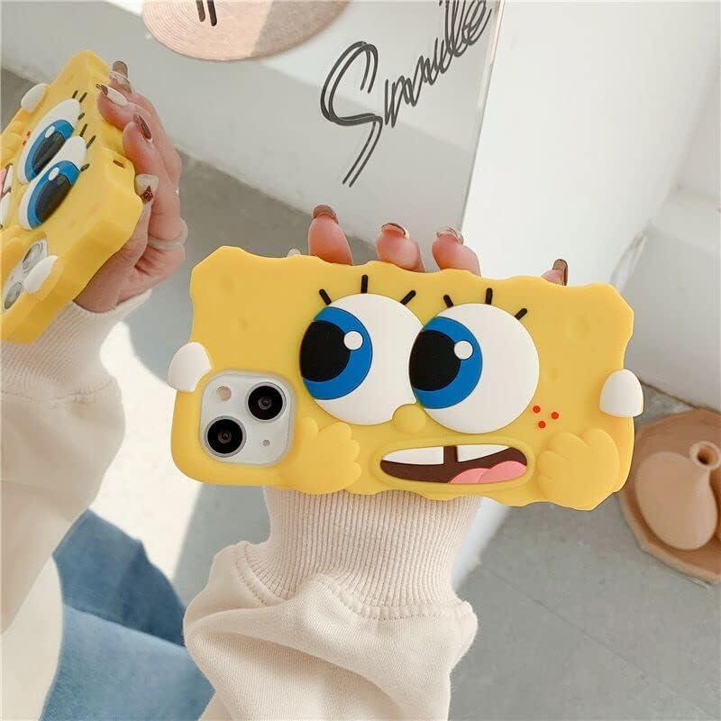 Funda ultra gruesa y suave para iPhone 3D de dibujos animados de animación de animación, encantadora, adorable, divertida, para niños y niñas (para