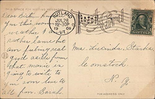 County Court House Rutland, Vermont VT Original Antique Postcard 1908