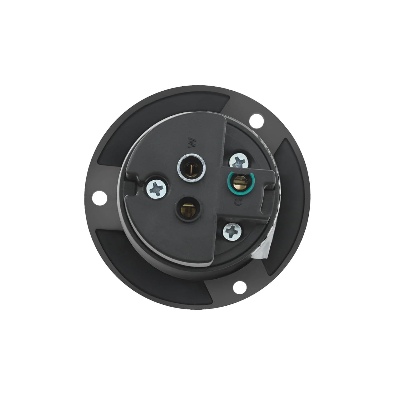 Miady Toma de corriente con brida de 15 amperios de 125 V, NEMA 5-15 con bridas receptáculo de salida con tapas delanteras y traseras impermeables,