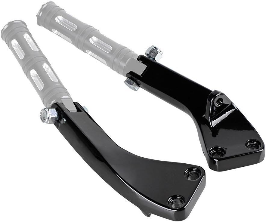 Astra Depot Soporte para estribera trasera negra compatible con Harley Dyna FXD Fat Street Bob Wide Super Glide Low Rider 2006-2017