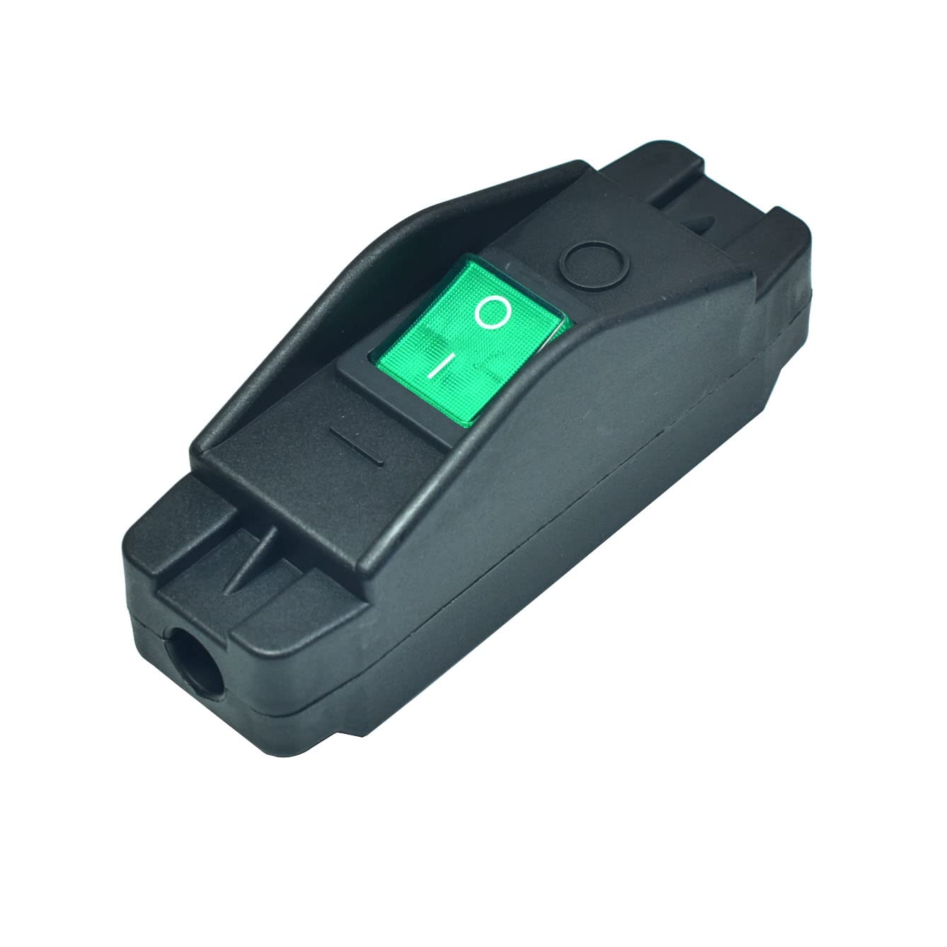 FILSHU Interruptor de cable en línea 20A 125V16A 250V verde Led ONOFF en línea lámpara de alimentación interruptor basculante con terminales
