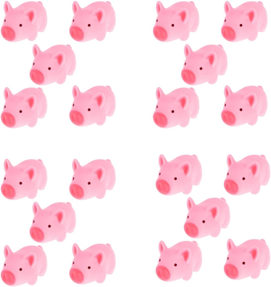 TOYANDONA 20pcs Mini Squeaky Pig Perro Juguete Chirriante Cerdo Juguete De Goma Perro Juguete Cerdo De Juguete De Cerdo
