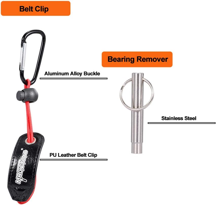 Removedor de rodamientos de metal, 1 clip de cinturón Yoyo con gancho de metal, accesorios de bola de Yoyo