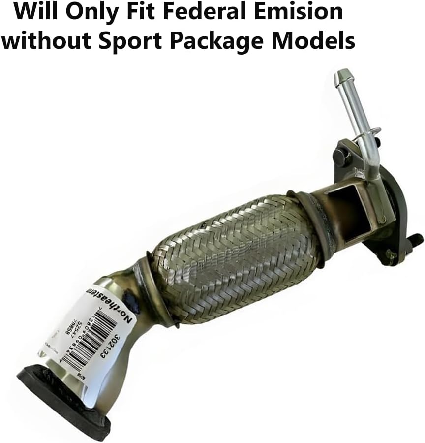 Northeastern Exhaust Tubo flexible de escape delantero de acero inoxidable compatible con modelos Sonata 2.4L Federal Emission sin paquete deportivo