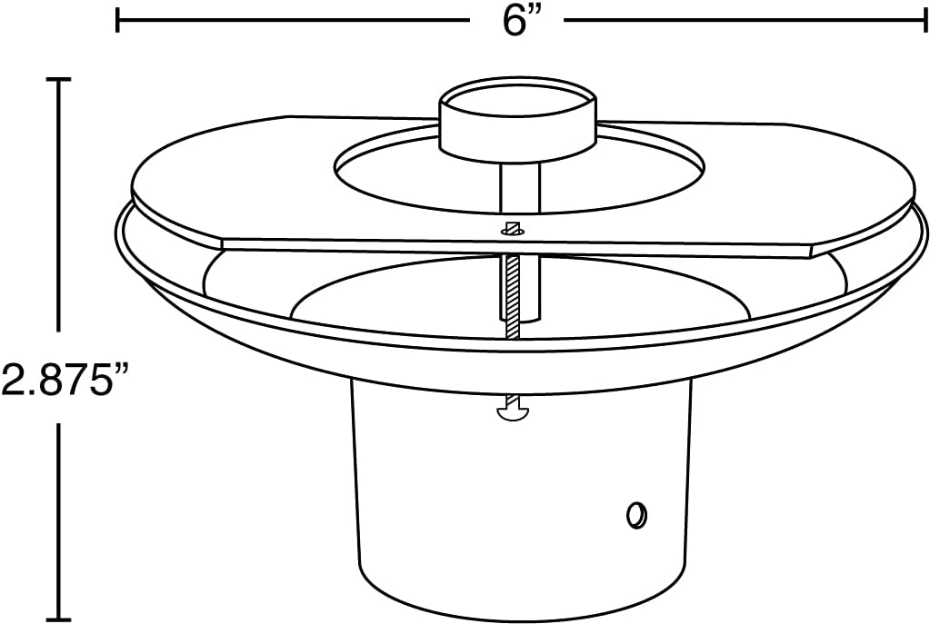 Solus S1721-BK – Soporte de aluminio negro para poste de 3 pies, se adapta a globos y bellotas con una apertura de globo sin cuello de 5.25 pulgadas