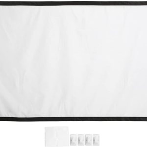 Pantalla de proyector de 60 pulgadas, portátil 169 4K HD, pantalla de proyección de video plegable para interiores y exteriores con 4 ganchos, Pantalla de proyector de 60 pulgadas, portátil 169 4K HD, pantalla de proyección de video plegable para interiores y exteriores con 4 ganchos,
