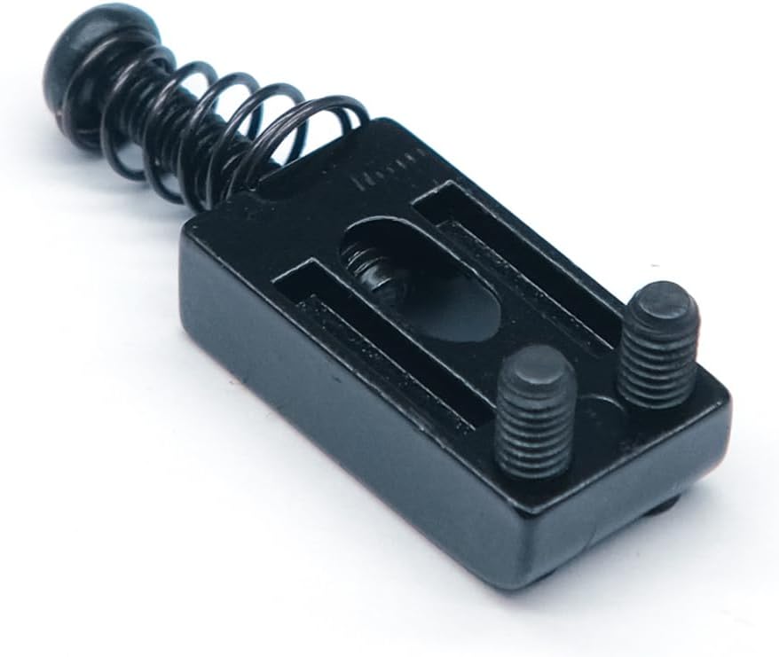 harpfeas Sillas de puente de trémolo de metal de 0.413 in para Fender Stratocaster Strat Telecaster Tele guitarra eléctrica (negro)