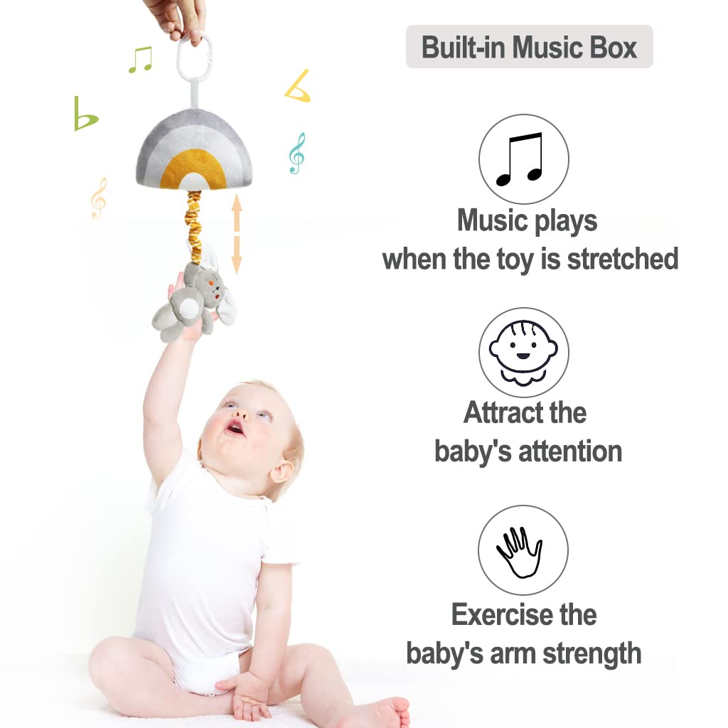 Juguete musical colgante para bebé con caja de música, juguetes sensoriales musicales para bebés, niños y niñas, cochecito de bebé, cunas,