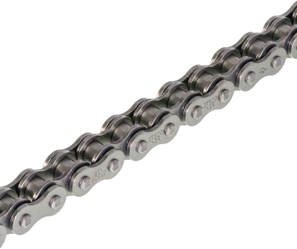 JT Chain JTC520X1R3108DL (serie 520) – Cadena de acero negro con anillo en X resistente de 108 eslabones con enlace de conexión