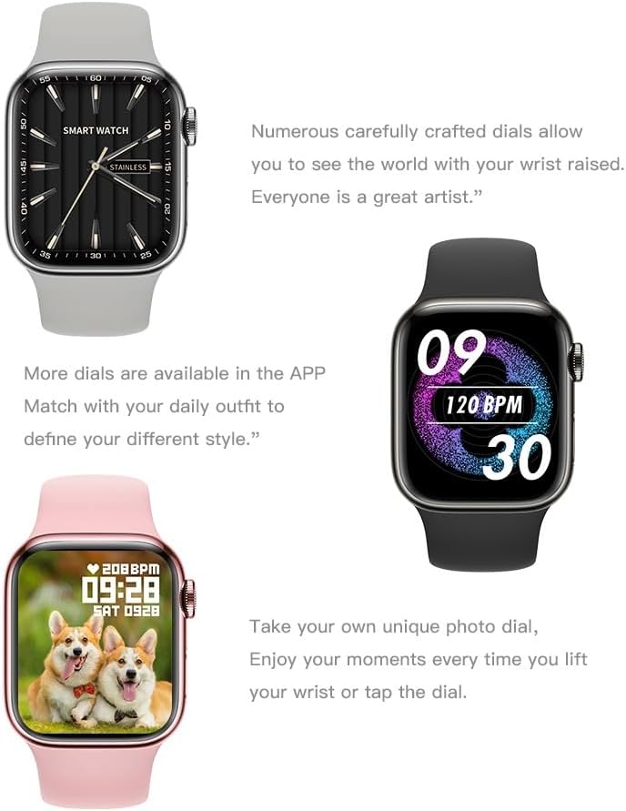 321OU Reloj inteligente para hombres, mujeres y niños, compatible con teléfonos Android, reloj inteligente Bluetooth de 2.19 pulgadas, pantalla