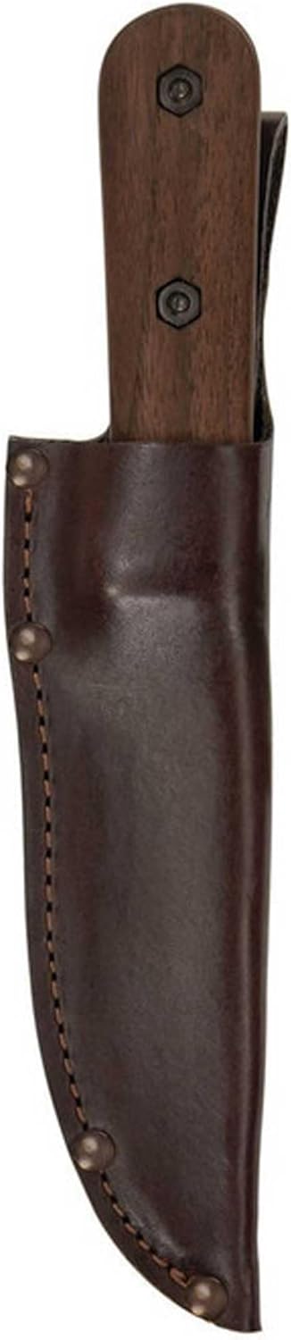 KA-BAR Becker Kephart – Mango de nogal con hoja fija de 5,1 pulgadas, marrón BK62 Longitud total 9,688 pulgadas, acero al carbono