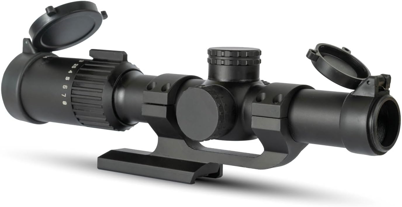 Monstrum Alcance de rifle Banshee ED 1-10×24 LPVO con soporte de alcance compensado