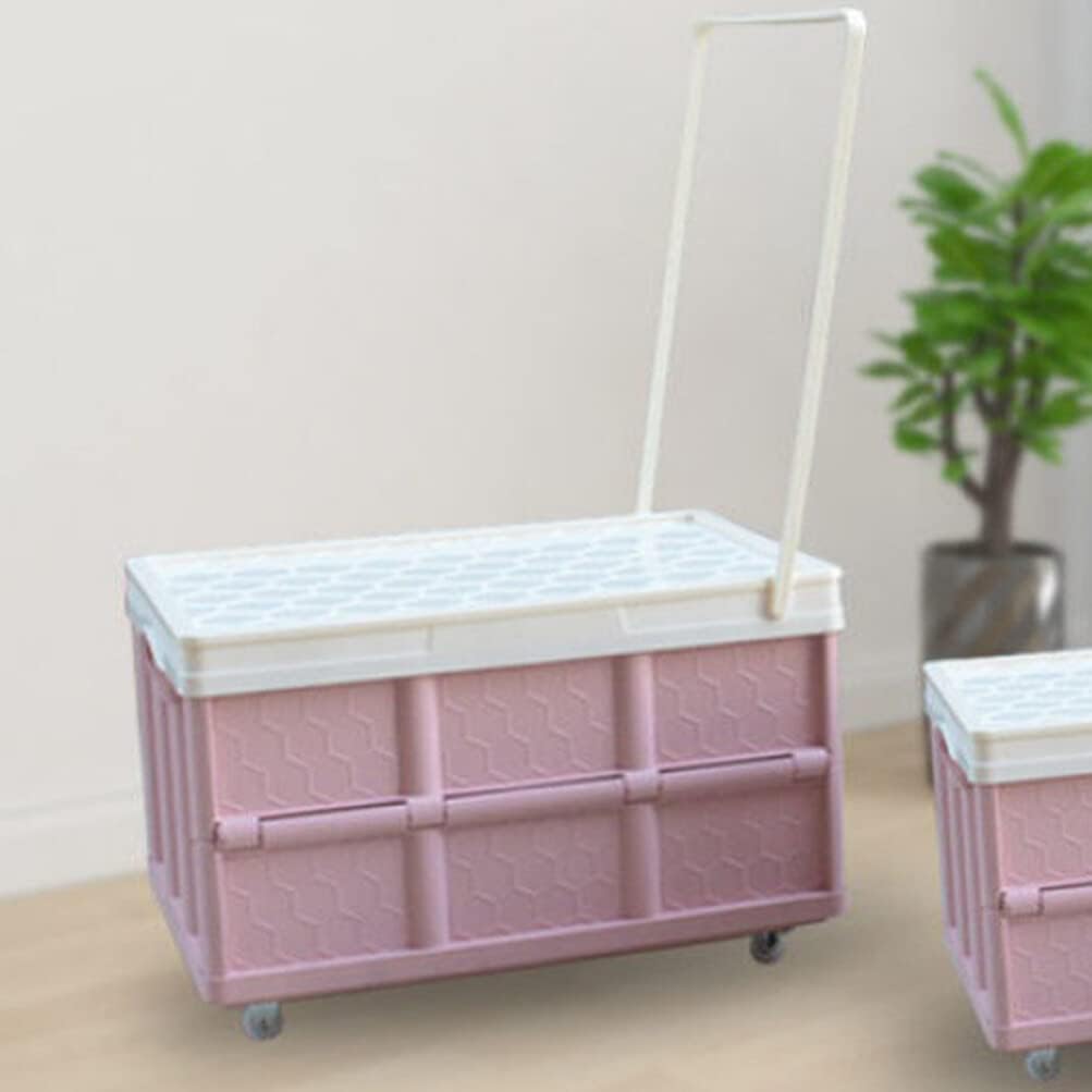 Alipis Carrito de comestibles plegable con ruedas, carrito plegable utilitario, carrito de compras para viajes, compras, almacenamiento en