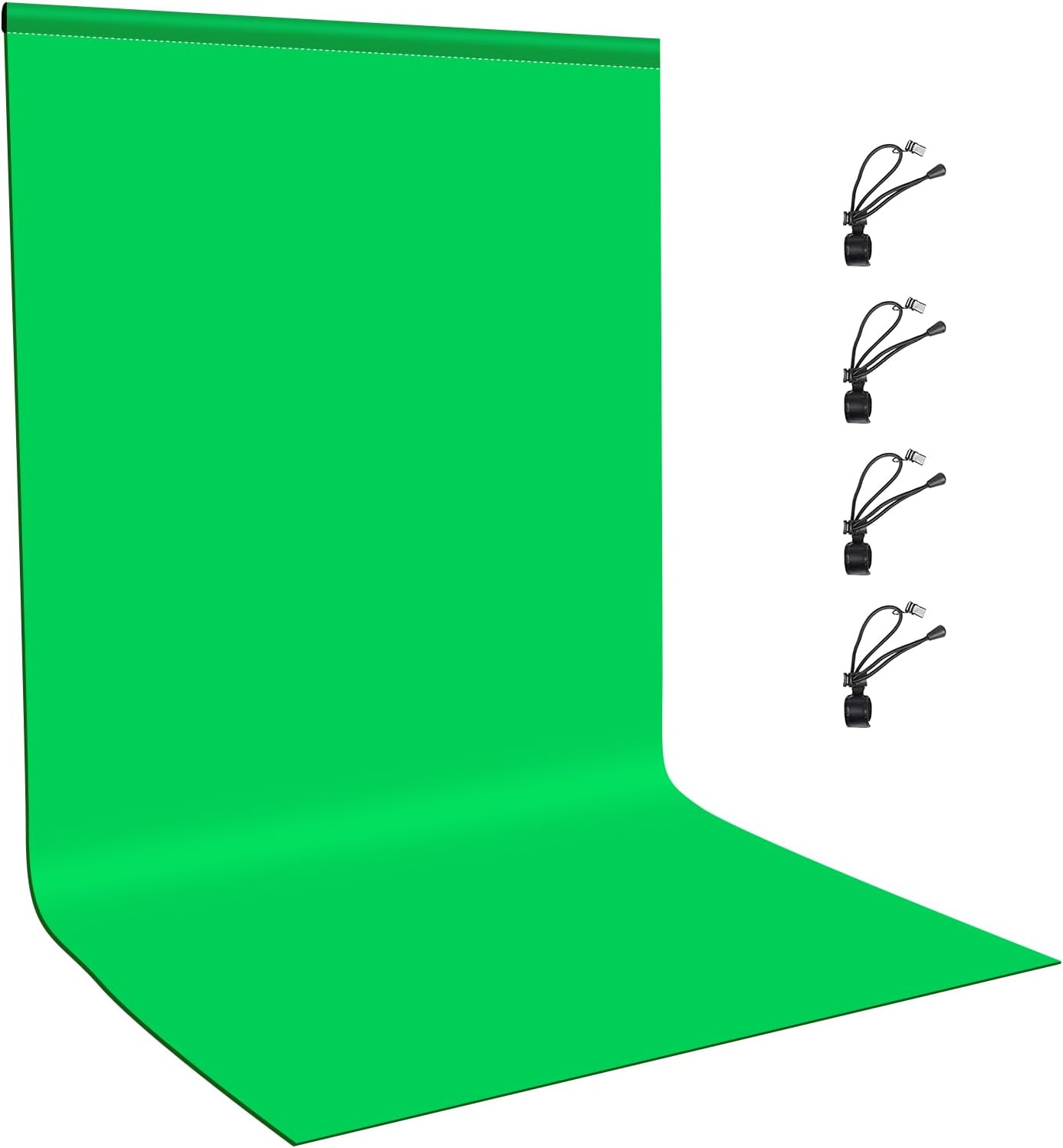 PULUZ – Fondo de pantalla verde pequeño para fotografía, fondo de fotos de tela verde de 3.3 x 6.6 pies, cortina lavable con 4 abrazaderas para