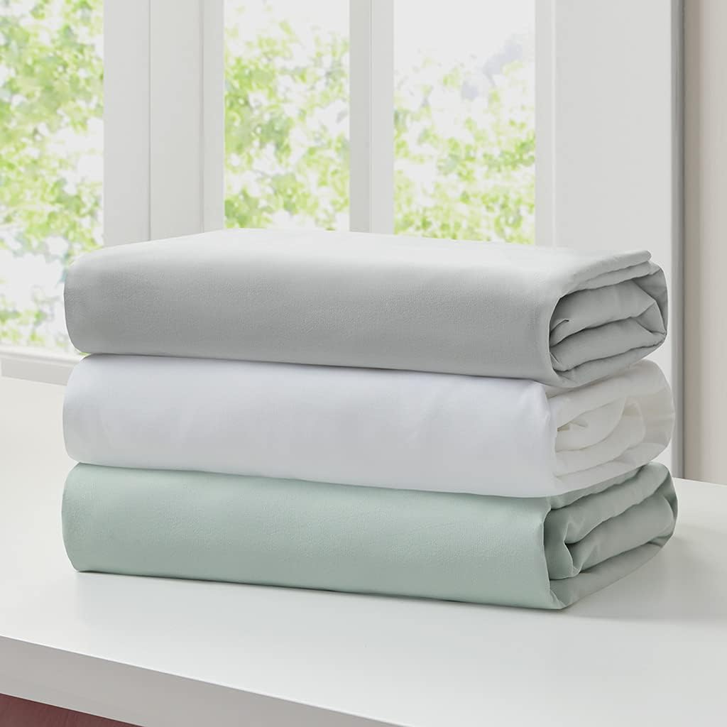 Comfort Spaces – Sábana bajera Coolmax supersuave y resistente a la decoloración que absorbe la humedad con elásticos alrededor que se adapta a
