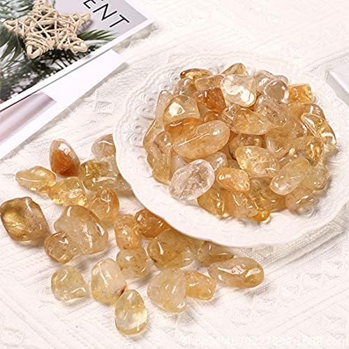 Acxico Cristales de piedras preciosas de cuarzo citrino de 3.53 oz 28-45 Piedras Gemas de piedras