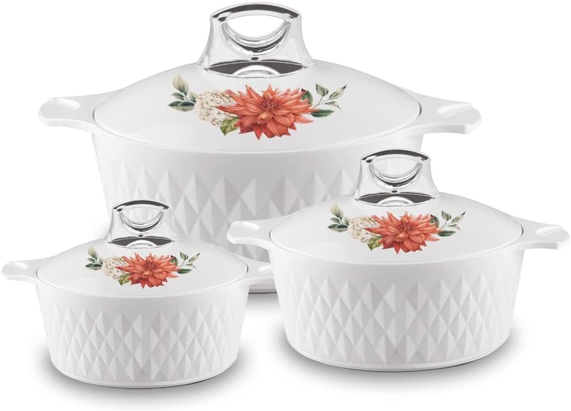 Tmvel Cacerola Hotpot, olla caliente aislada de acero inoxidable, calentador de alimentos, mantiene la comida caliente durante horas (84.5 fl oz,