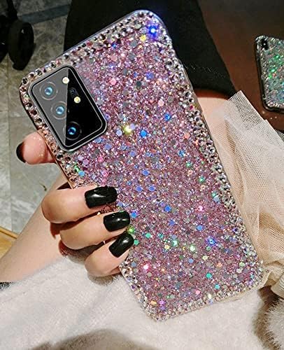 Funda protectora para Samsung Galaxy A52 5G para Samsung Galaxy A52 5G, con purpurina 3D para mujer, con diamantes de imitación y diamantes de