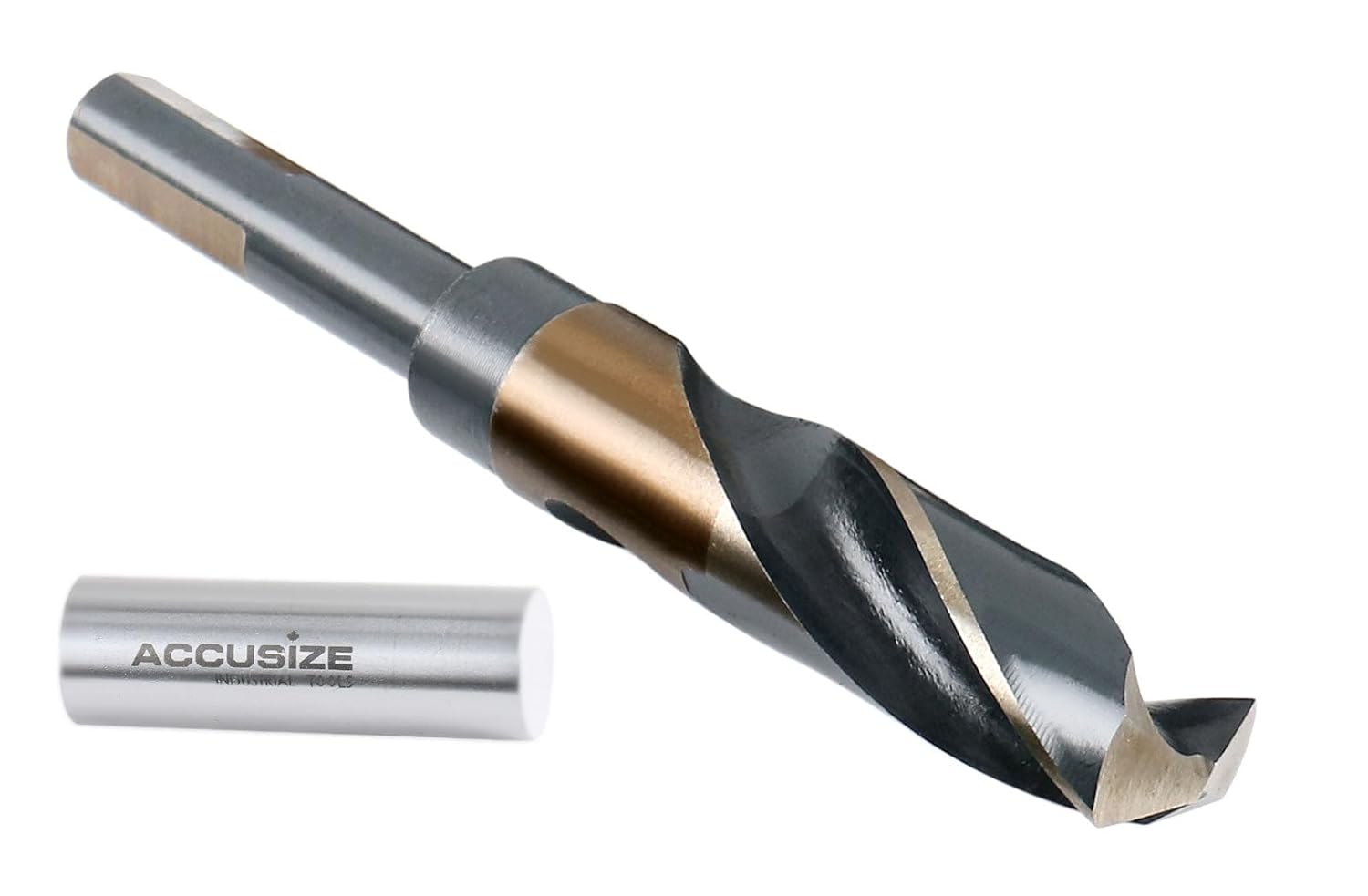 Accusize Industrial Tools Taladro S y D ANSI M35 (HSS + 5% cobalto) de 1316 pulgadas, vástago de 12 pulgada, punto de división de 135 grados,