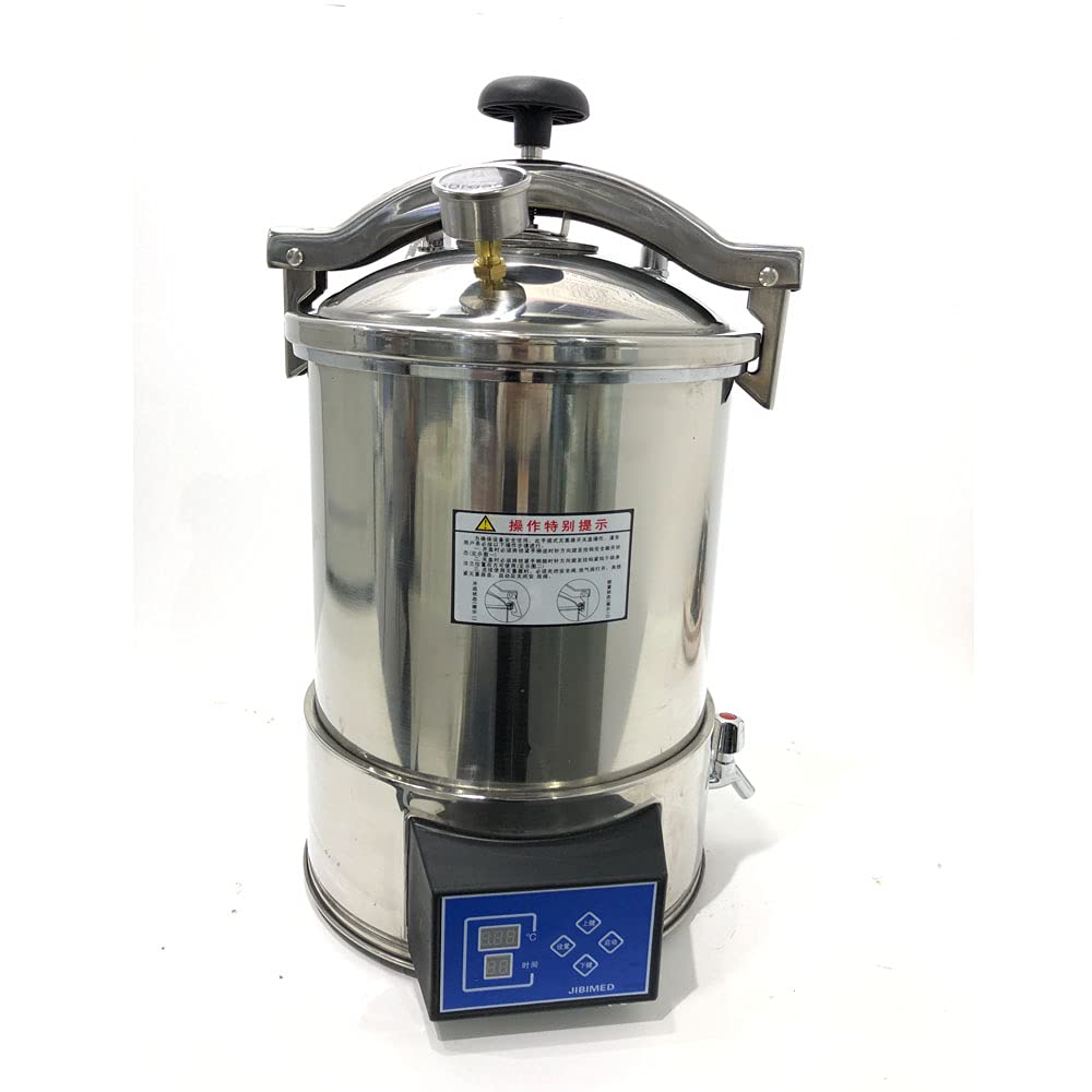 YOHOSO Temporizador de 18L24L Pantalla digital de acero inoxidable portátil Microcomputadora automática Calefacción eléctrica Autoclave