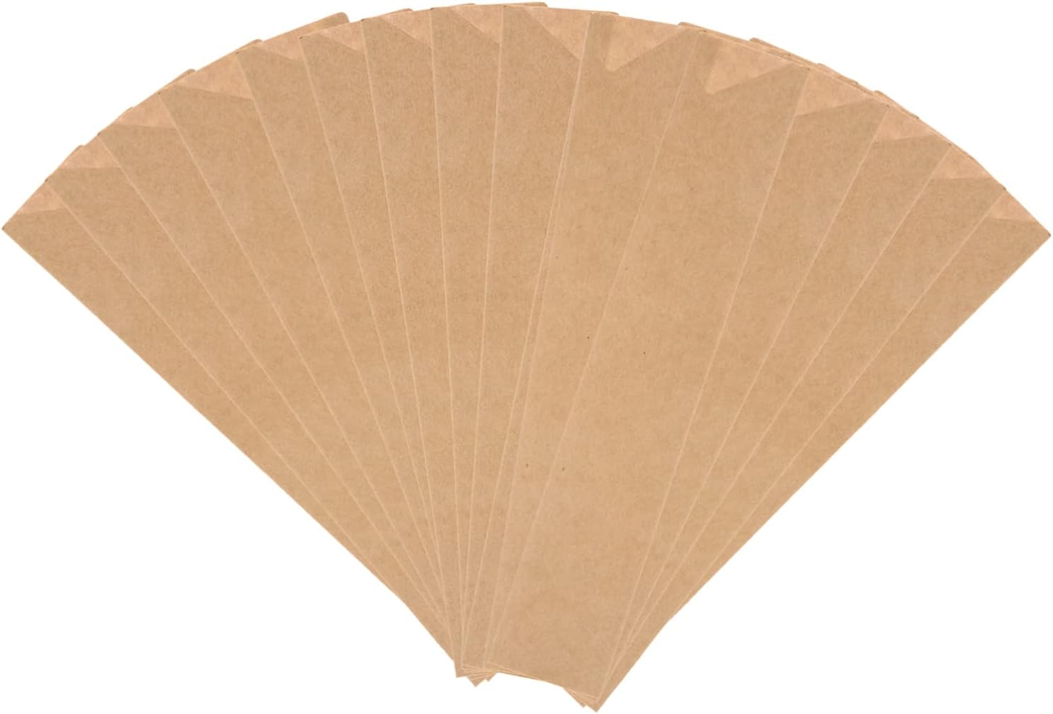 Hemoton 600 piezas de papel kraft palillos bolsa de palillos dorados bolsas de papel marrón vajilla manga de papel cubiertos manga comida comida
