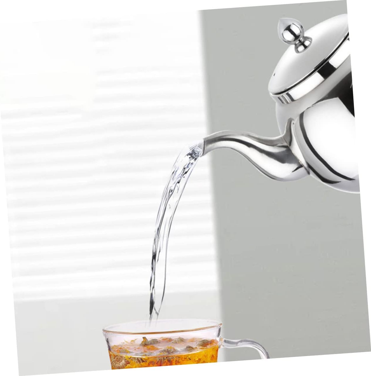 Cabilock Tetera de acero inoxidable Botella de agua de acero inoxidable, hervidor de té, hervidor de agua caliente, jarra de agua de acero