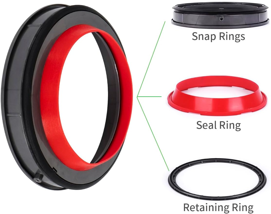 WuYan Anillo de sellado fijo superior de repuesto para aspiradora Dyson Cyclone V10 SV12, accesorios de repuesto para cubo de polvosuciedad.