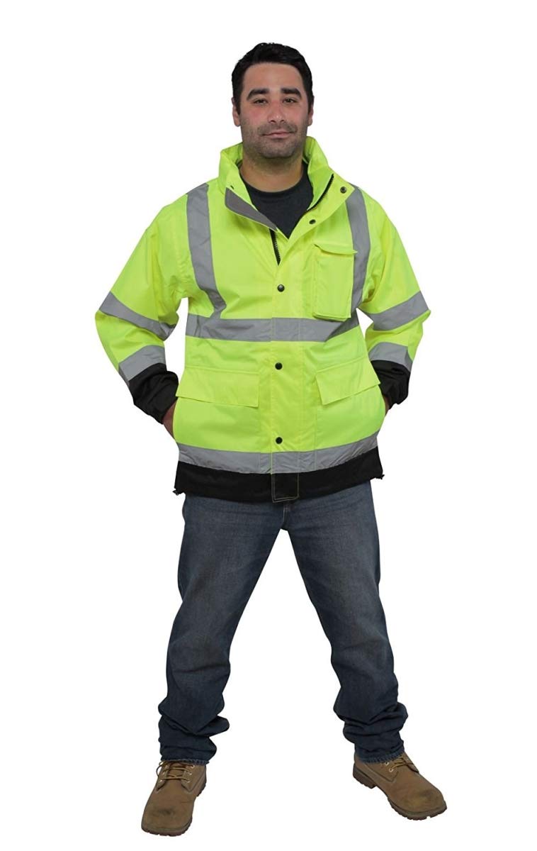 Utility Pro, Chaqueta impermeable reflectante de alta visibilidad (Lima) (3XL)