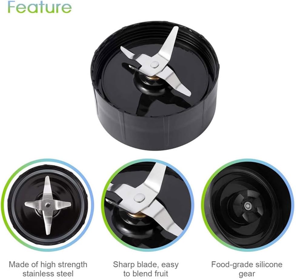 Paquete de 2 piezas de repuesto para licuadora, cuchillas cruzadas, compatibles con mezclador Magic Bullet de 250 W (modelo MB1001)