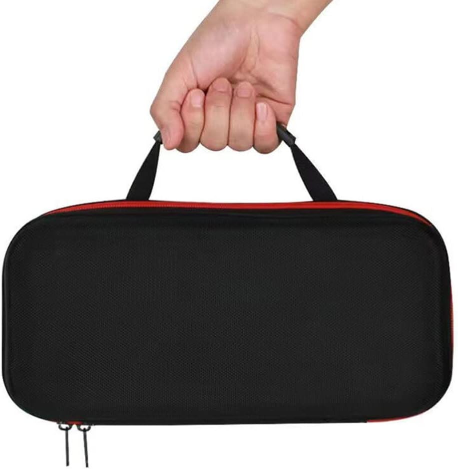 Vaguelly Bolsa de almacenamiento para micrófono, dos micrófonos inalámbricos, estuche de almacenamiento portátil, bolsa de micrófono doble EVA,