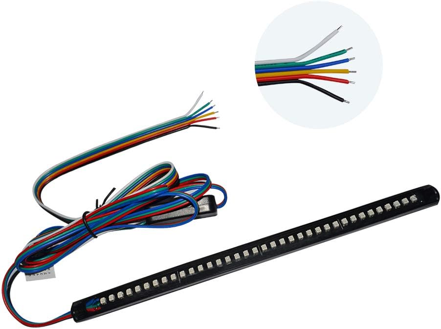 Barra de luz intermitente de 36 LED universal para motocicleta, luz intermitente, indicador LED, lámpara piloto de iluminación de motocicleta, giro