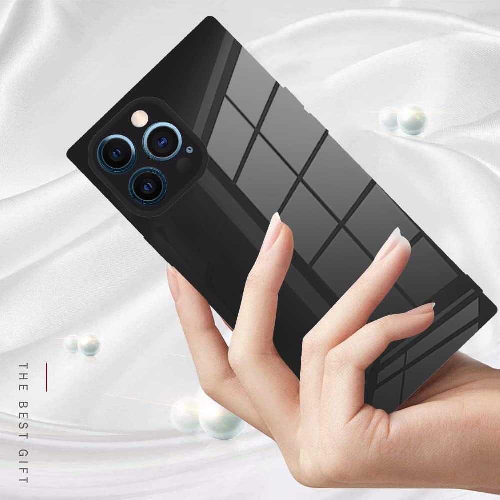 LSL Compatible con iPhone 12 Pro, funda cuadrada de poliuretano termoplástico suave, anticaídas, antiarañazos, absorción de golpes, funda delgada