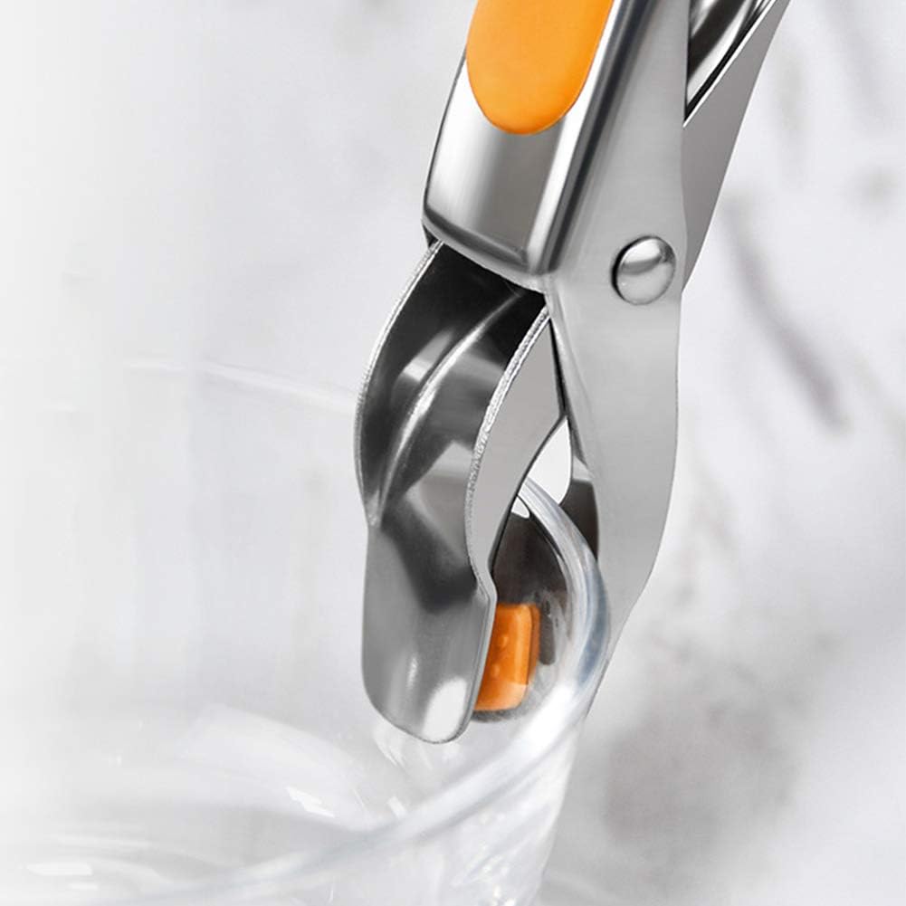 Pinza para platos calientes, agarre ergonómico para bandeja de pizza, clip ergonómico para tazón, agarre de placa caliente de restaurante de acero