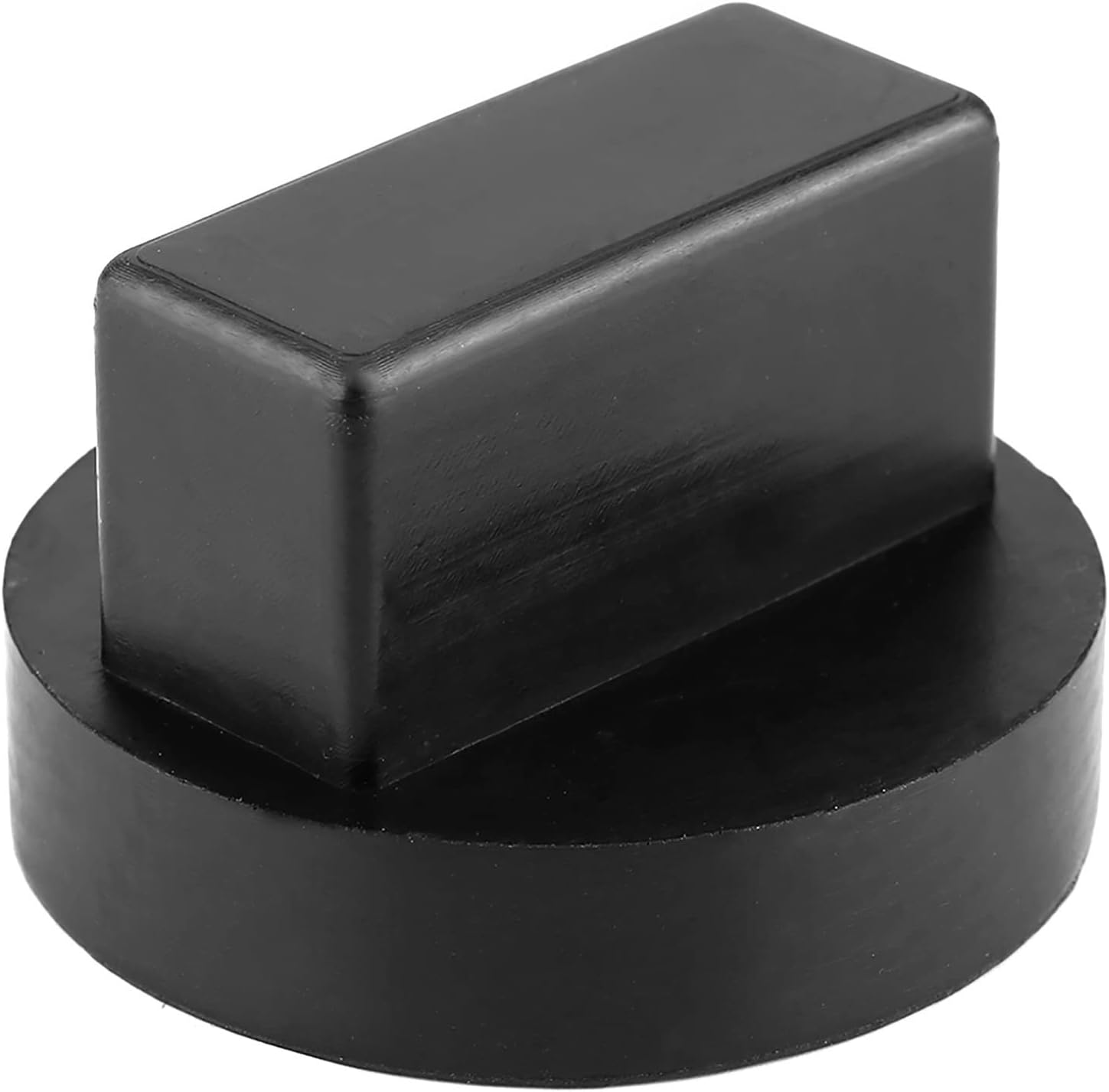 Evgatsauto Adaptador de almohadilla de goma negra, almohadilla de goma para gato de piso, marco ranurado, riel de suelo, almohadilla de elevación
