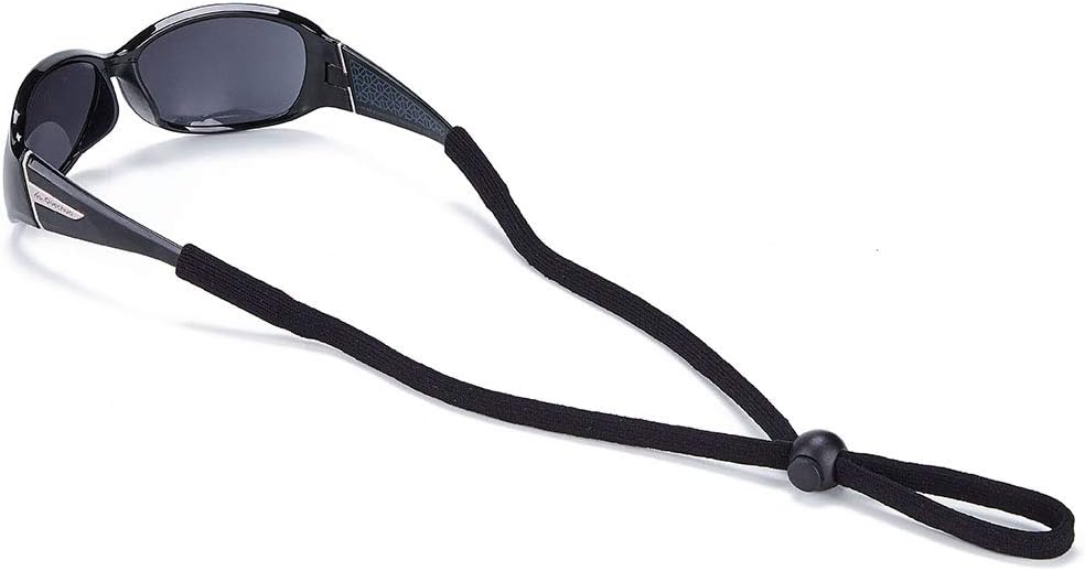 Correa de lentes de sol ajustable con cuerda de extremo estándar, paquete de 2