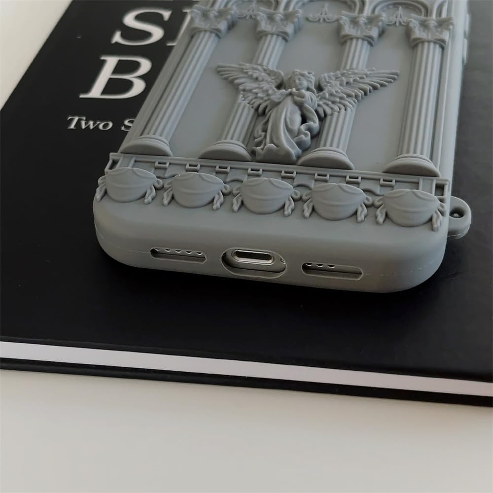 Fashion Art – Funda de teléfono con diseño de ángel de oración compatible con iPhone 14 Pro Max, funda protectora de silicona a prueba de golpes