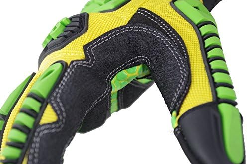 Seibertron HIGH-VIS SDXG2 – Guantes de seguridad para protección contra impactos y aceite y gas, antivibraciones, CE EN388 4131 XL